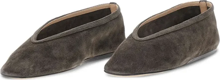 Pointed-Toe Suede Flats - Image 2