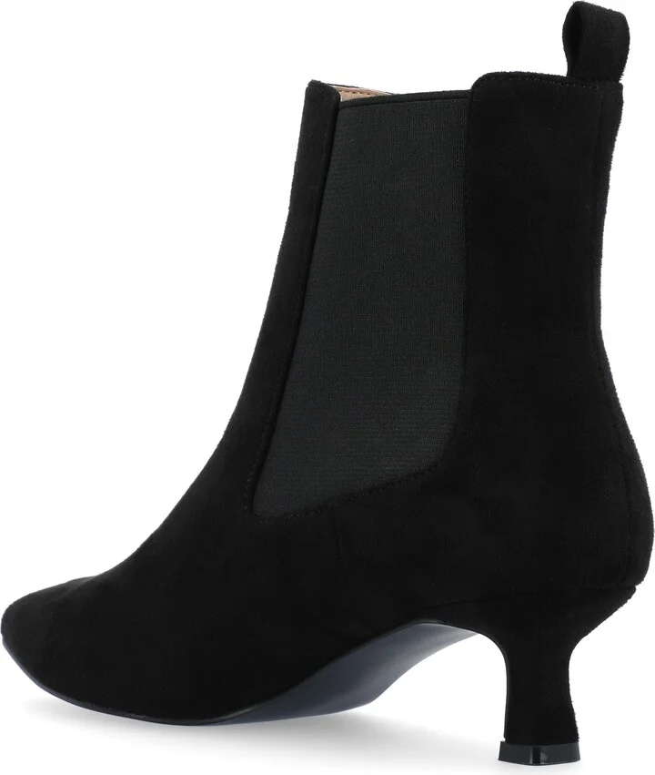 Pointed-Toe Vegan Leather Bootie - Image 2