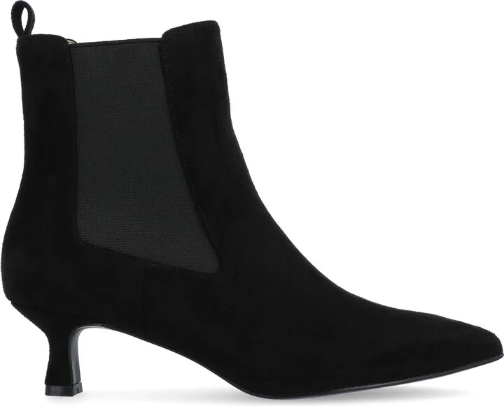 Pointed-Toe Vegan Leather Bootie - Image 3