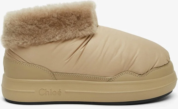 Polar beige shearling boots