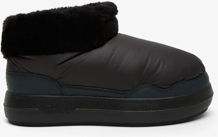 Polar black shearling boots