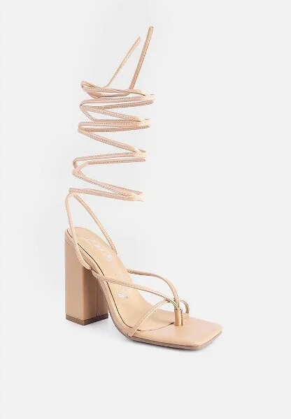 Pole Dance Lace Up Block Heel Sandals Women - Image 2