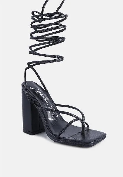 Pole Dance Lace Up Block Heel Sandals Women - Image 4