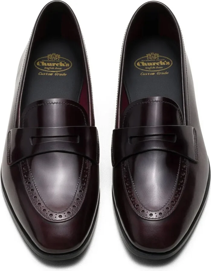 Polished-Finish Leather Loafers - Image 2
