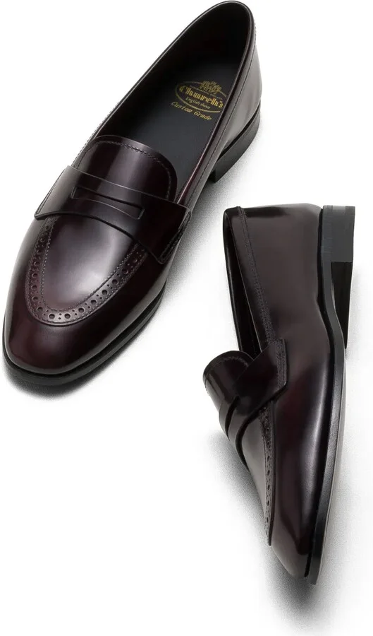 Polished-Finish Leather Loafers - Image 3