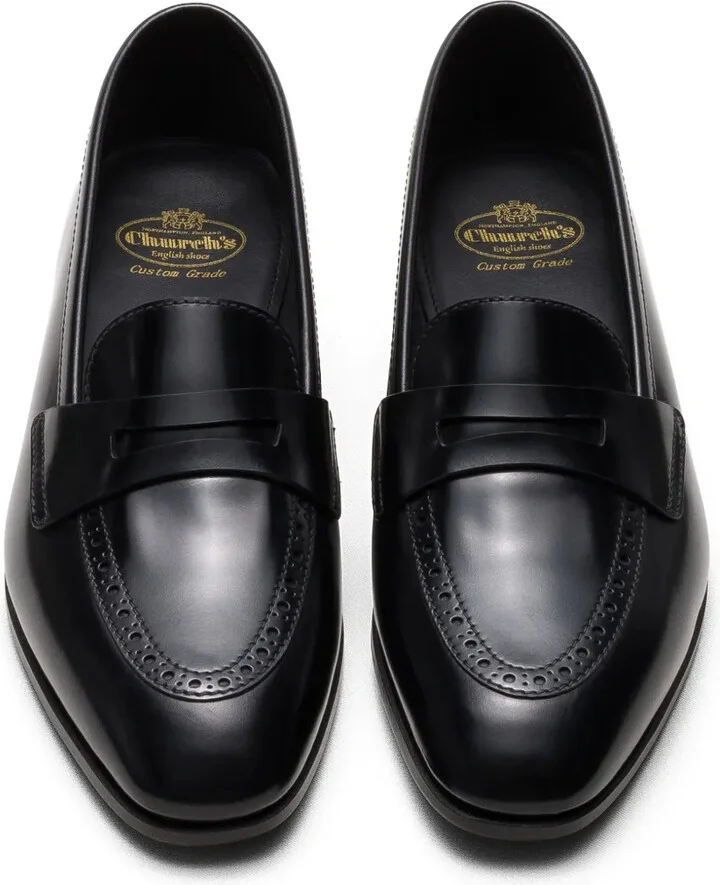 Polished-Finish Leather Loafers - Image 2