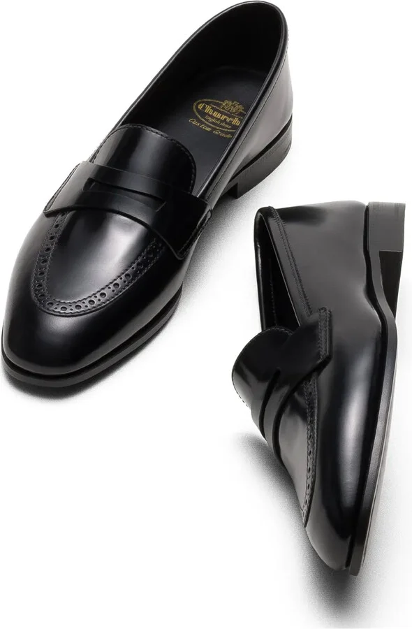 Polished-Finish Leather Loafers - Image 3
