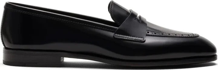 Polished-Finish Leather Loafers