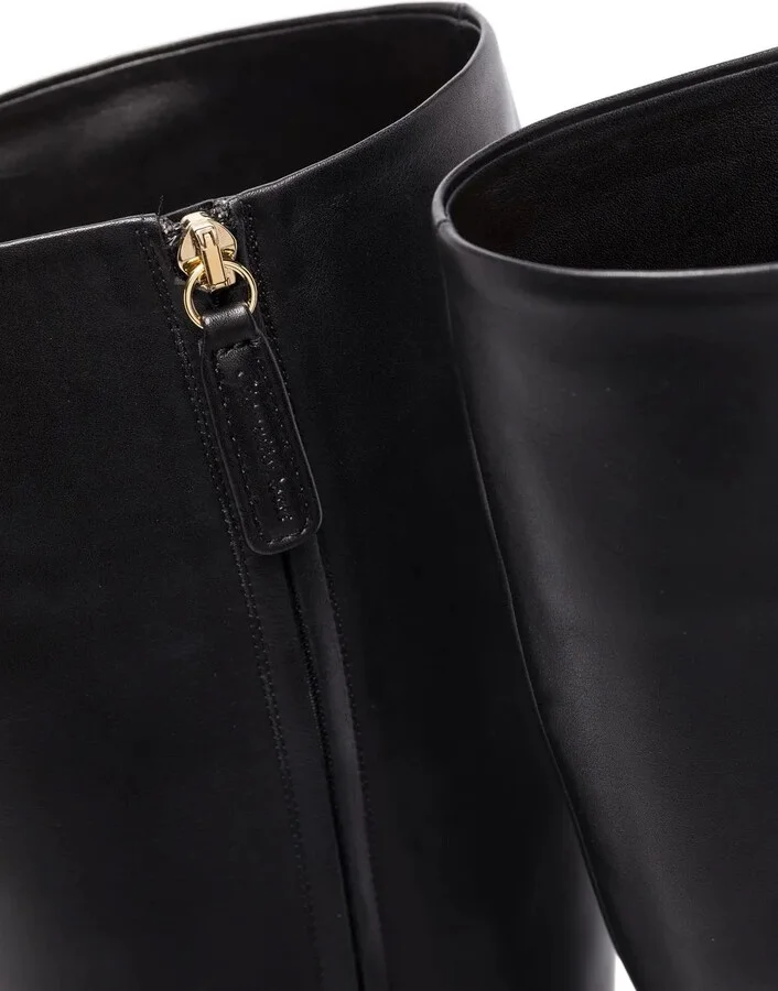 Polished-Finish Ridged-Sole Boots - Image 4