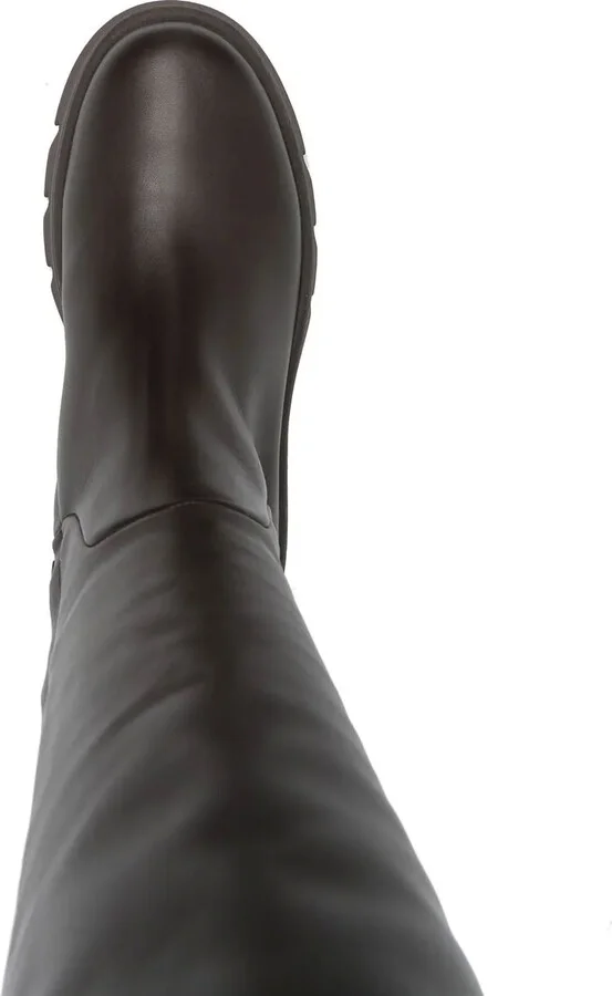 Polished-Finish Ridged-Sole Boots - Image 4