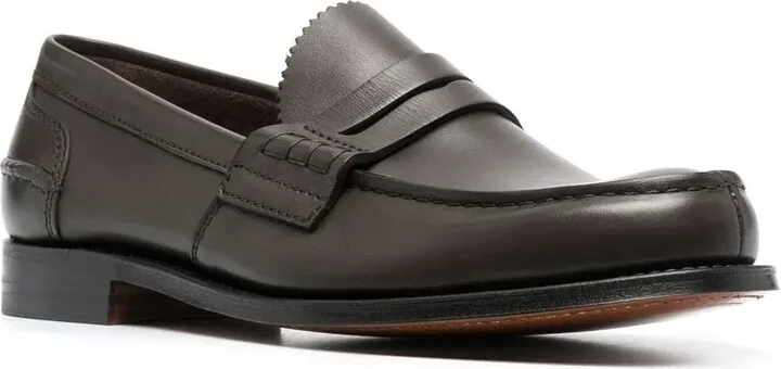 Polished-Finish Round-Toe Loafers - Image 2