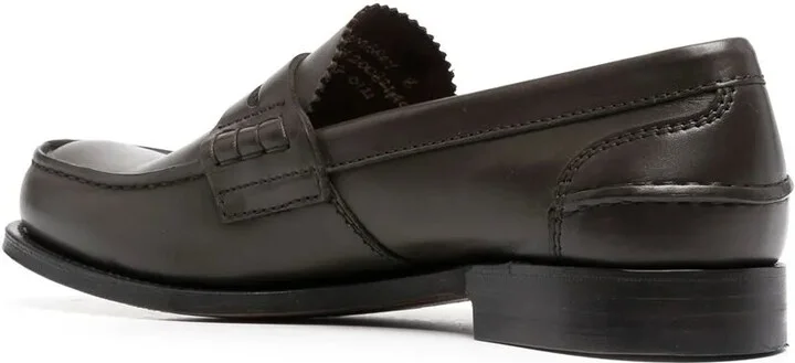 Polished-Finish Round-Toe Loafers - Image 3