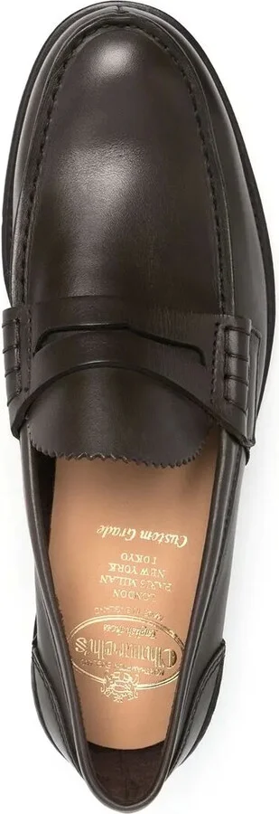 Polished-Finish Round-Toe Loafers - Image 4