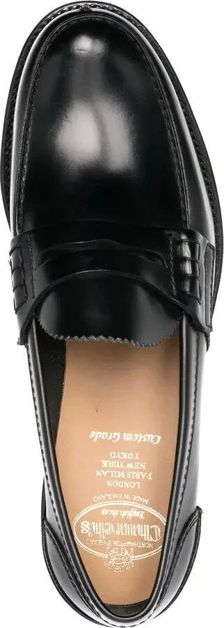 Polished-Finish Round-Toe Loafers - Image 4