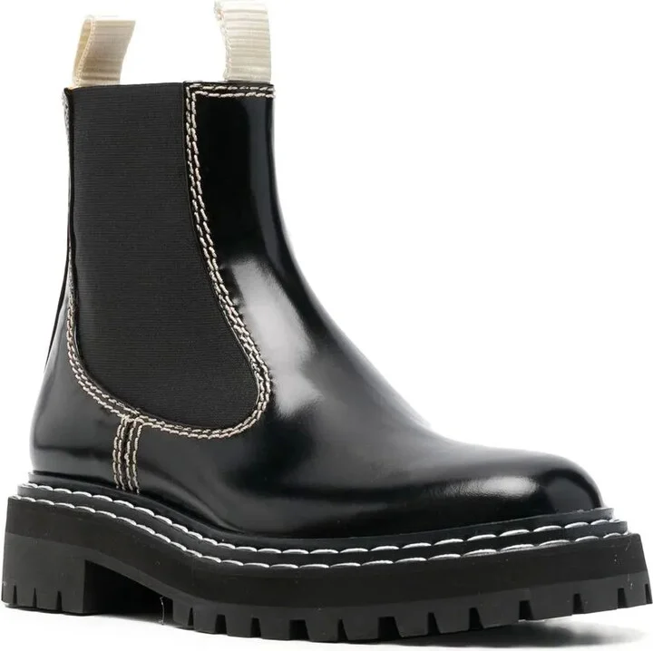 Polished Leather Chelsea Boots - Image 2