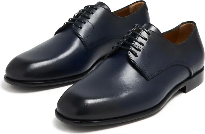 Polished Leather Derby Shoes - Image 2