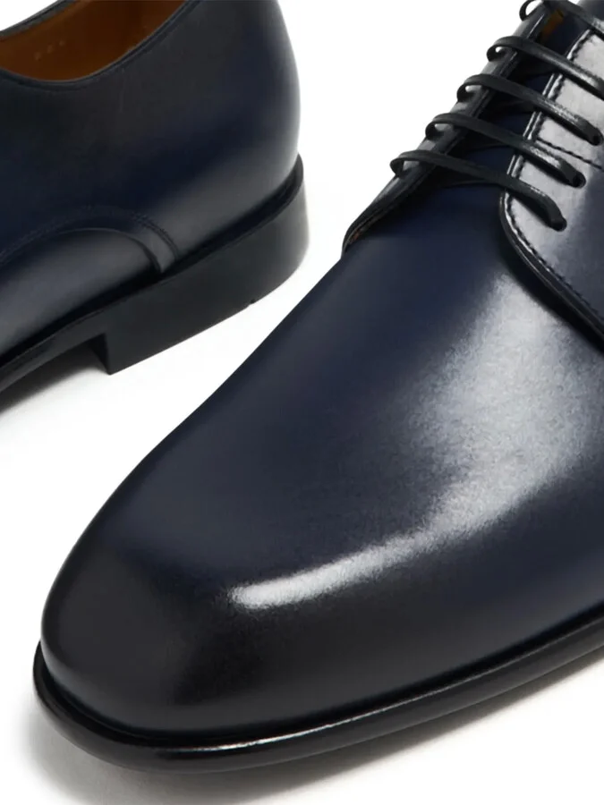 Polished Leather Derby Shoes - Image 4