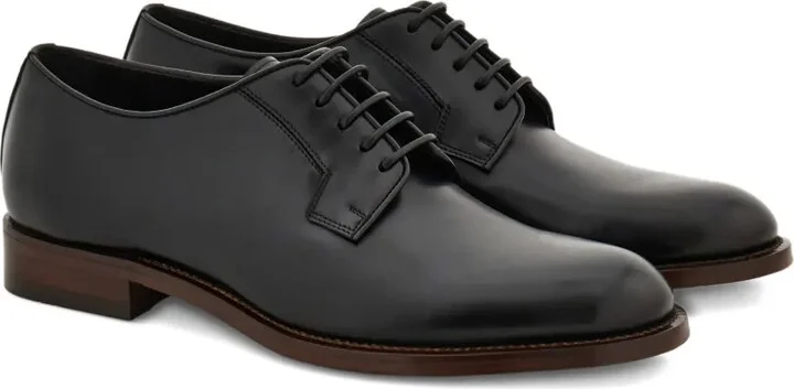 Polished Leather Derby Shoes - Image 2