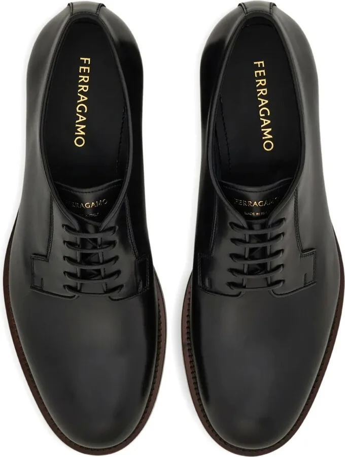 Polished Leather Derby Shoes - Image 4