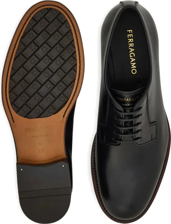 Polished Leather Derby Shoes - Image 5