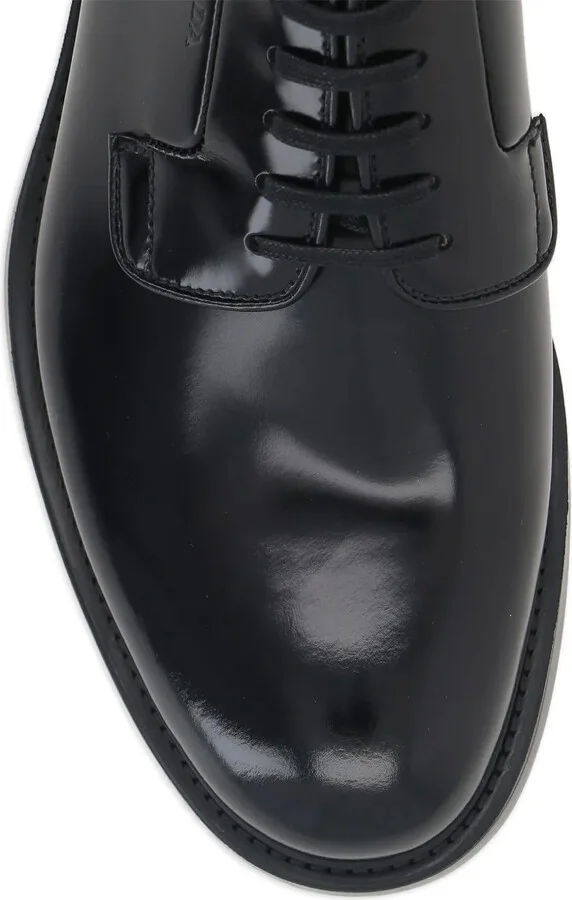 Polished Leather Derby Shoes - Image 4