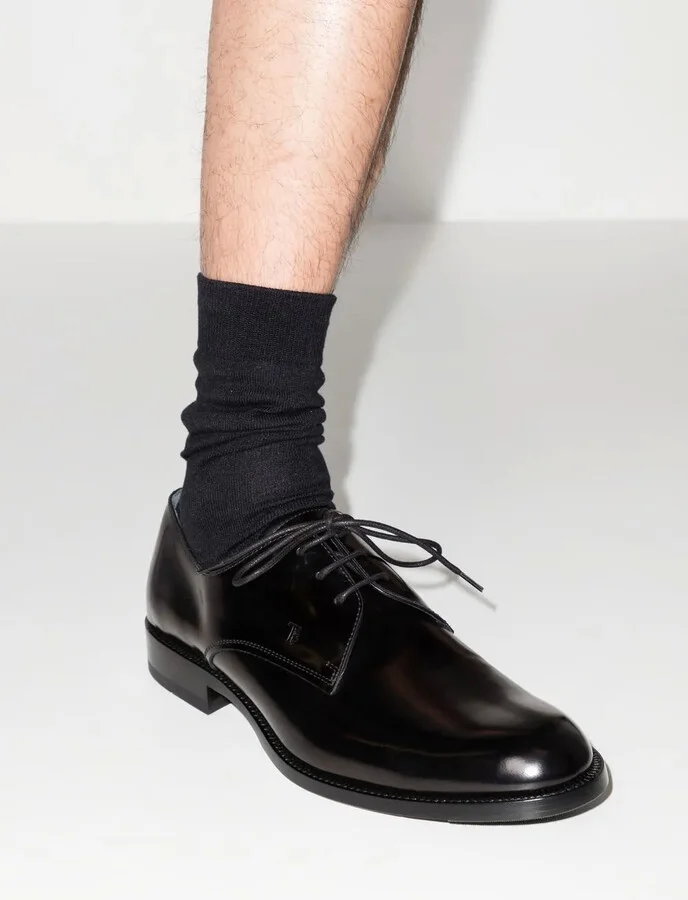 Polished Leather Derby Shoes - Image 3