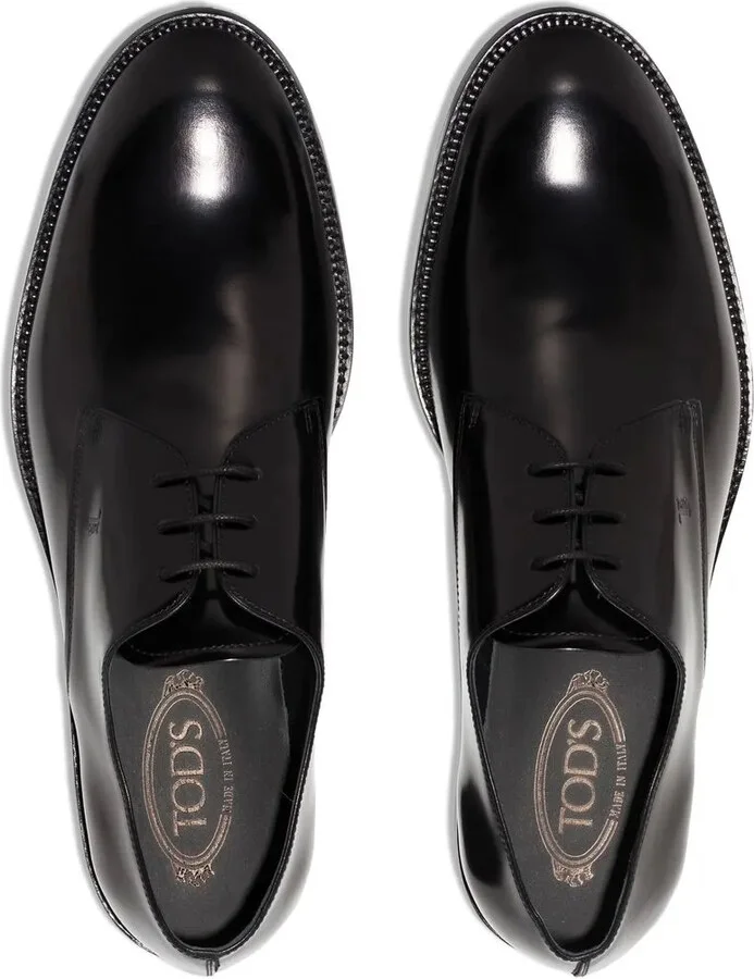 Polished Leather Derby Shoes - Image 4
