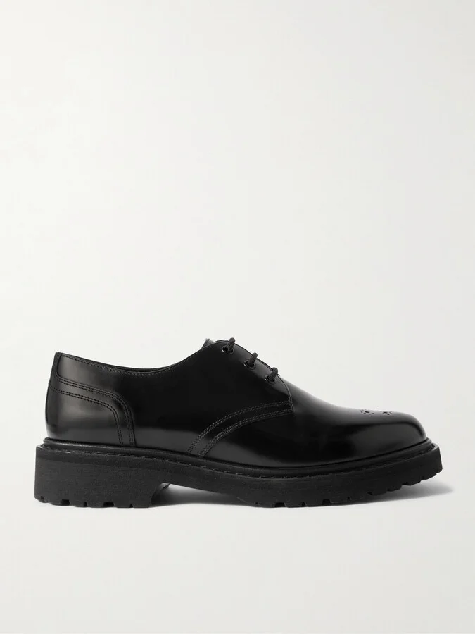 Polished-Leather Derby Shoes