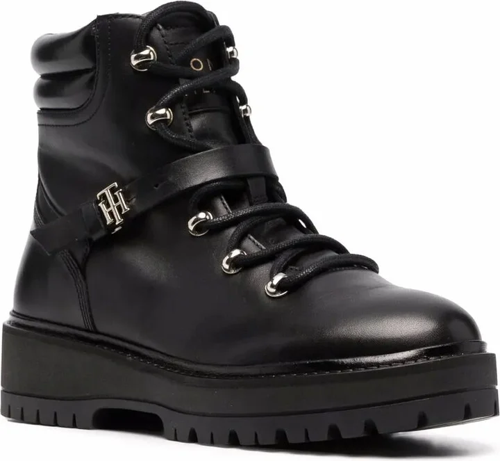 Polished Leather Flat Boots - Image 2