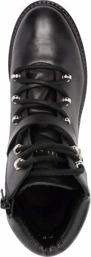 Polished Leather Flat Boots - Image 4