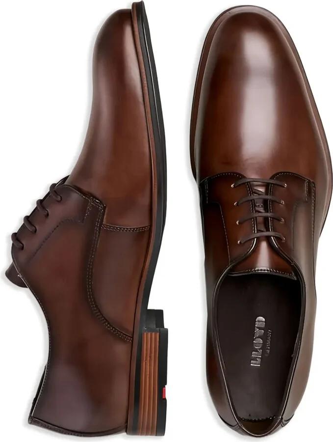 Polished Leather Lace-Up Shoes - Image 3