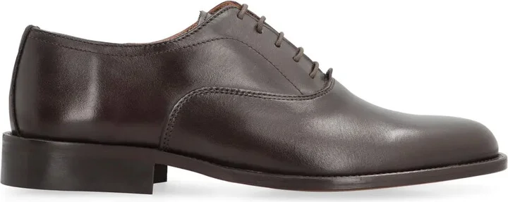 Polished Leather Lace-Up Shoes