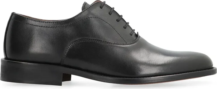 Polished Leather Lace-Up Shoes