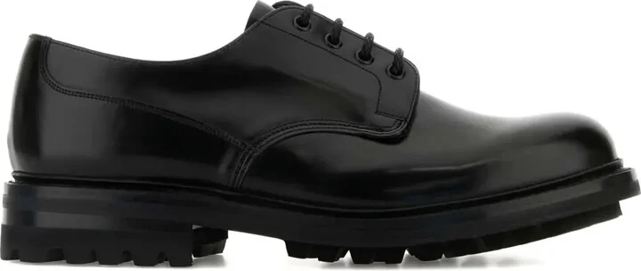 Polished Leather Lace-Up Shoes