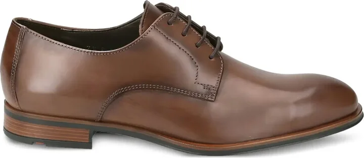 Polished Leather Lace-Up Shoes