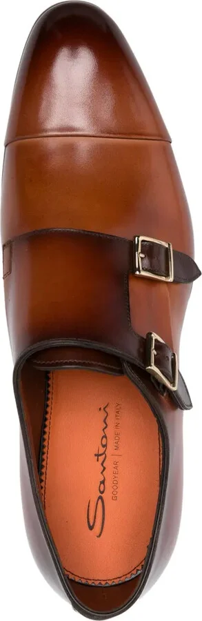 Polished Leather Monk Shoes - Image 4