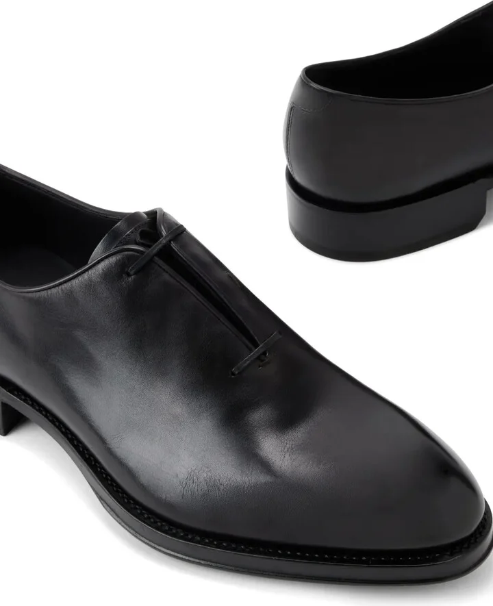 Polished Leather Oxford Shoes - Image 4