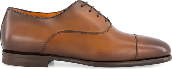 polished-leather Oxford shoes
