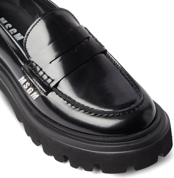 Polished Leather Penny Loafers - Image 4