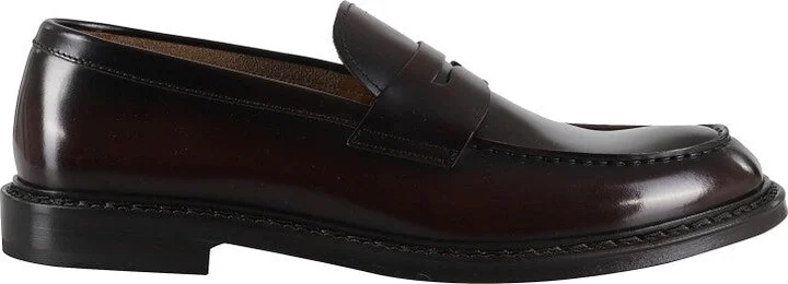 Polished Leather Penny Loafers