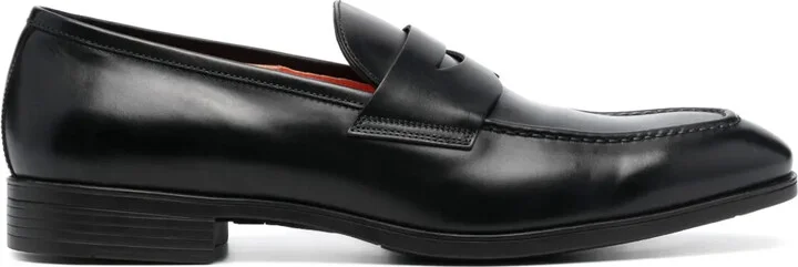 Polished Leather Penny Loafers