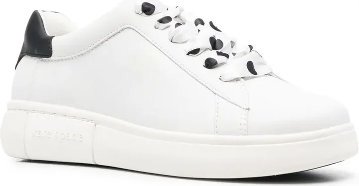 Polka-Dot Lace Leather Sneakers - Image 2