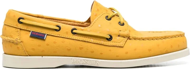 Polka-Dot Leather Boat Shoes