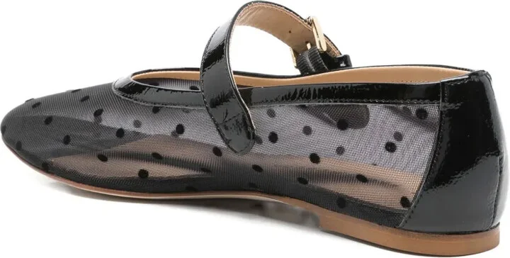 Polka-Dot Mesh Ballet Flats - Image 3