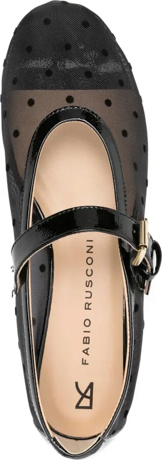 Polka-Dot Mesh Ballet Flats - Image 4