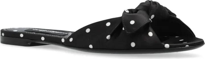 Polka Dot-Print Satin Slides - Image 2