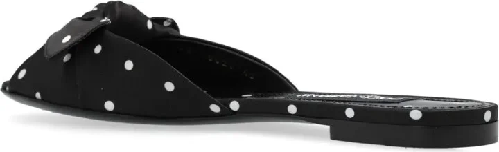 Polka Dot-Print Satin Slides - Image 3
