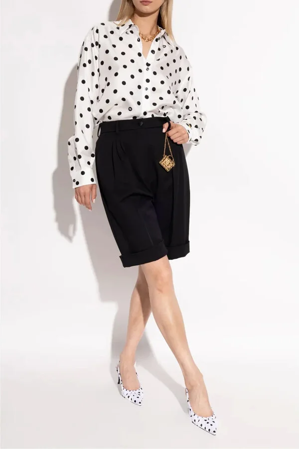 Polka Dot-Print Slingback Pumps - Image 3