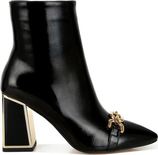 Pollux Metallic Chain Detail Boots Women