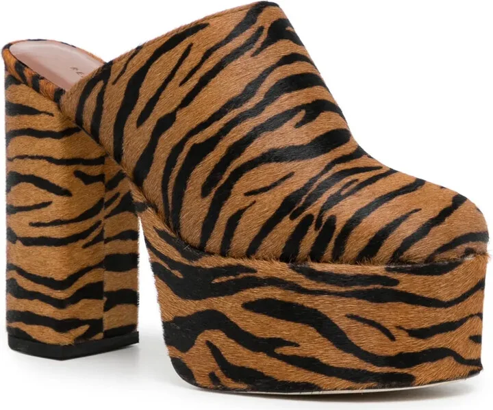 Polly animal-print platform mules - Image 2